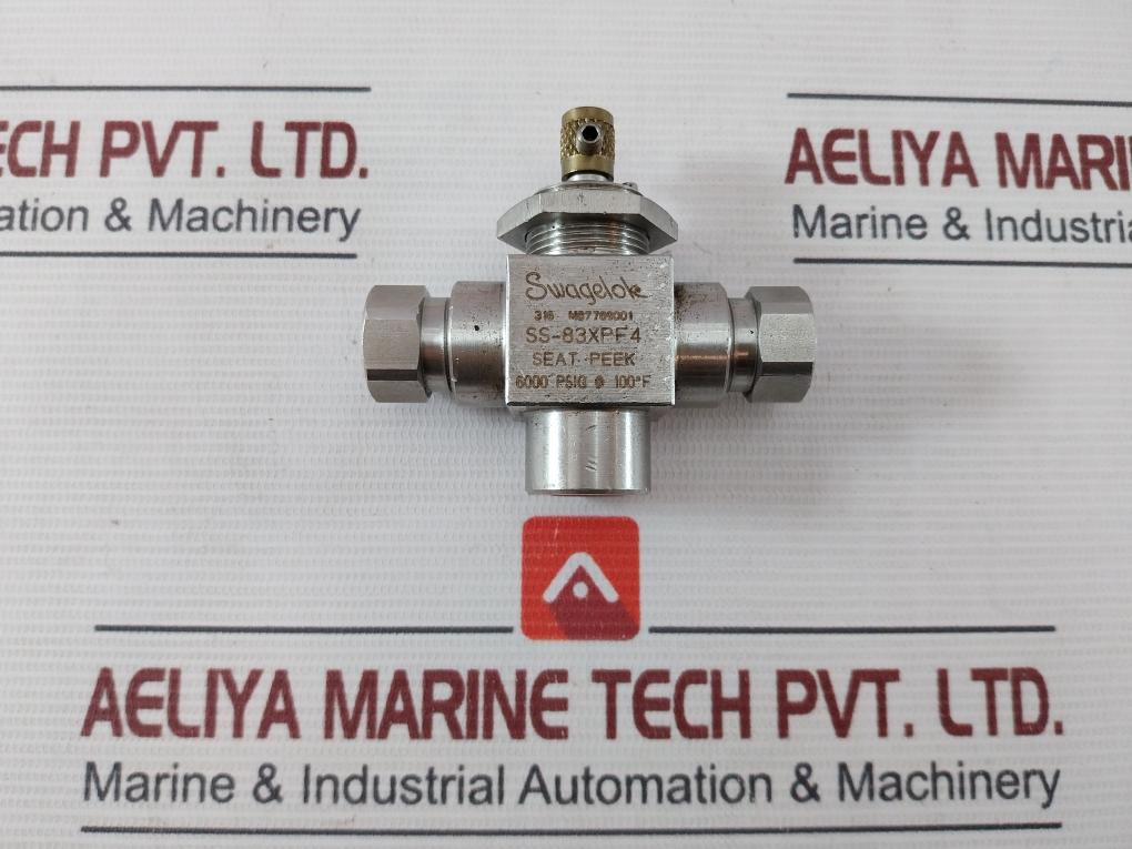 Swagelok Ss-83Xpf4 High Pressure 3-way Ball Valve 6000 Psig