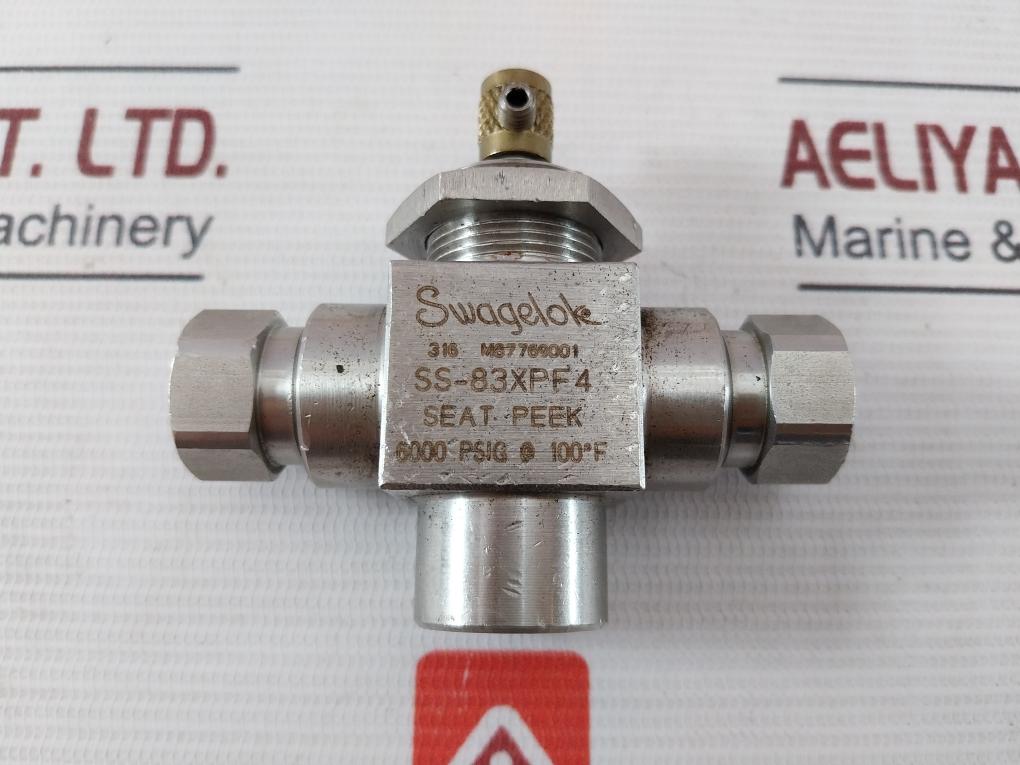 Swagelok Ss-83Xpf4 High Pressure 3-way Ball Valve 6000 Psig