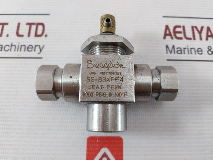 Swagelok Ss-83Xpf4 High Pressure 3-way Ball Valve 6000 Psig