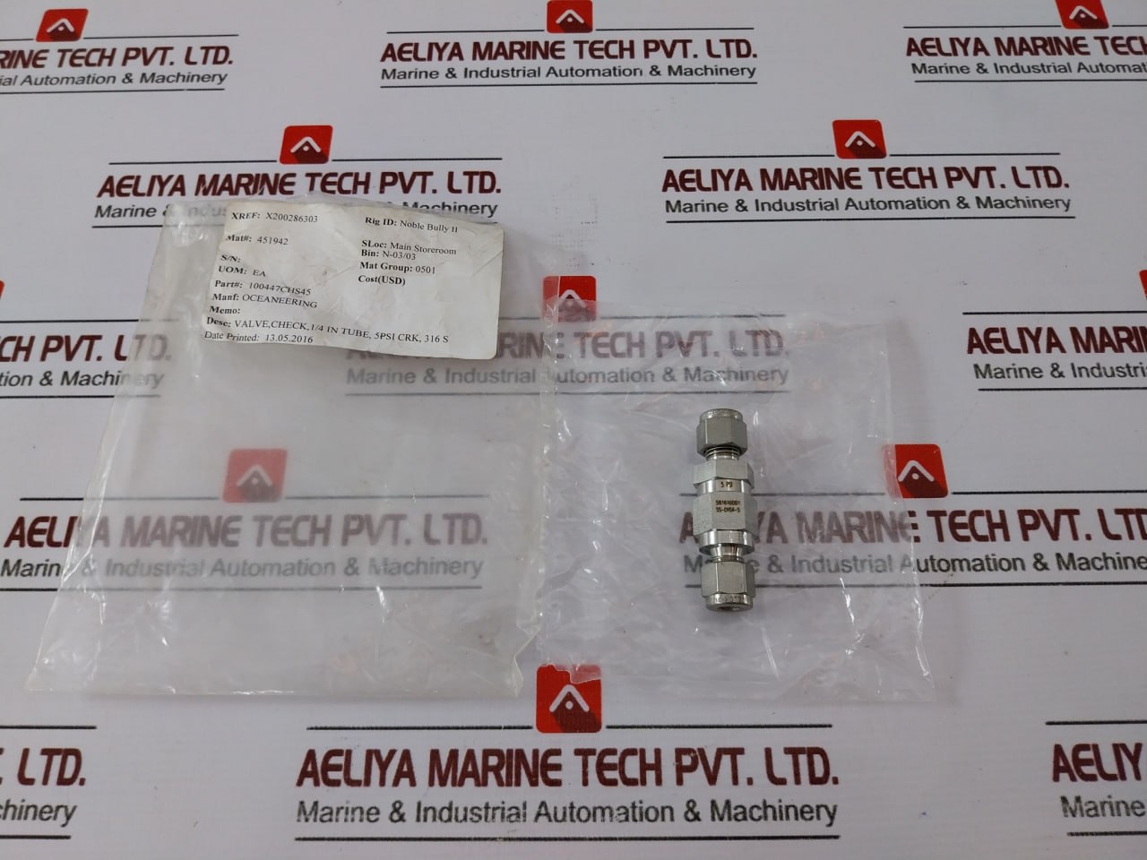 Swagelok Ss-chs4-5 Check Valve Swagelok Tube Fitting Stainless Steel X200286303