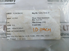 Swagelok SS-CHS4-5 Stainless Steel 5PSI CRK Check Valve