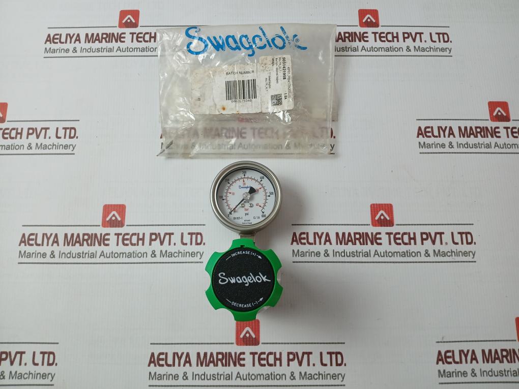 Swagelok Kpr1Jrb417A200Jo Pressure Gauge W/ Regulator 0-40 Bar 0-600 Psi