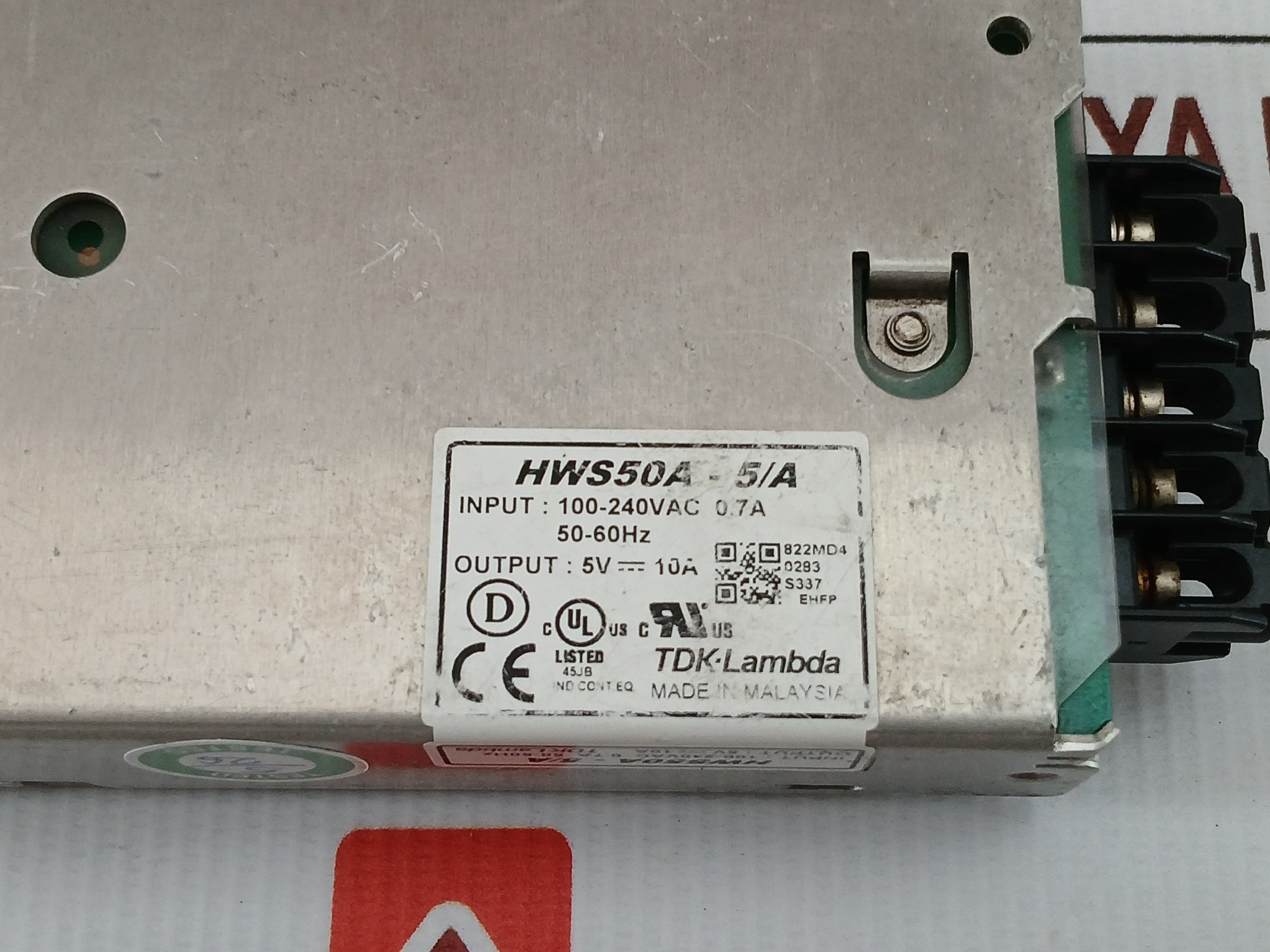 Switching Power Supply Input-100-240Vac 0.7A 50-60Hz Tdk-lambda Hws50A-5/A