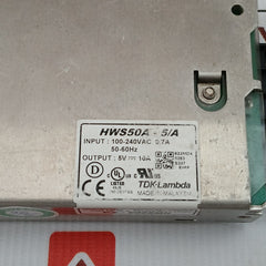Switching Power Supply Input-100-240Vac 0.7A 50-60Hz Tdk-lambda Hws50A-5/A