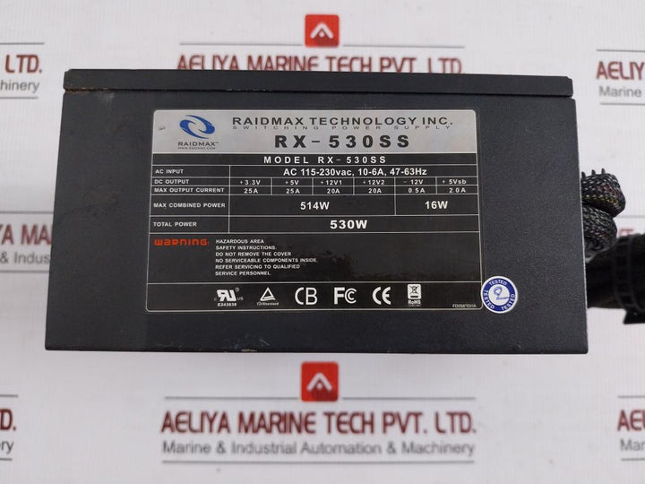 Switching Power Supply Rx-530Ss Raidmax Ac 115-230Vac 10-6A 47-63Hz