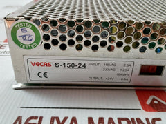 Switching Power Supply S-150-24 Vecas Output+24V 6.5A
