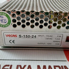 Switching Power Supply S-150-24 Vecas Output+24V 6.5A