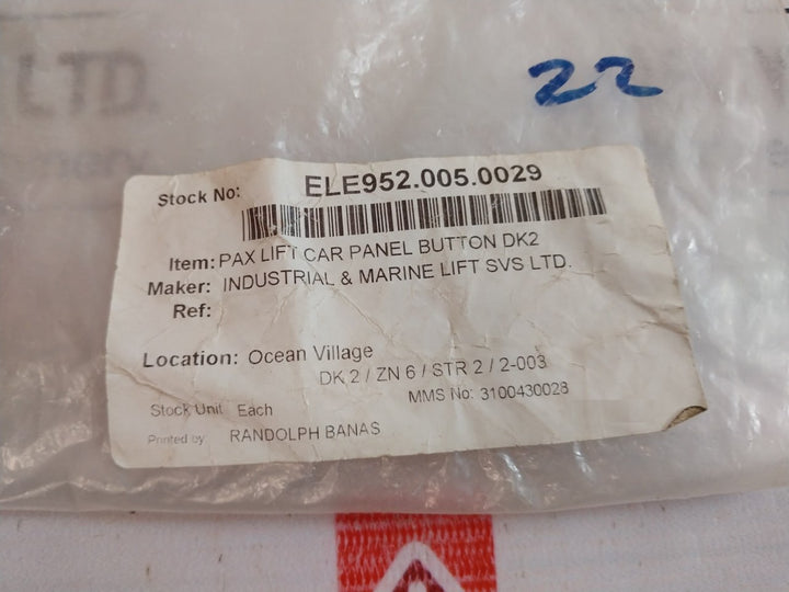 Switching Components Dk2 Button Elevator Car Panel 40 Series