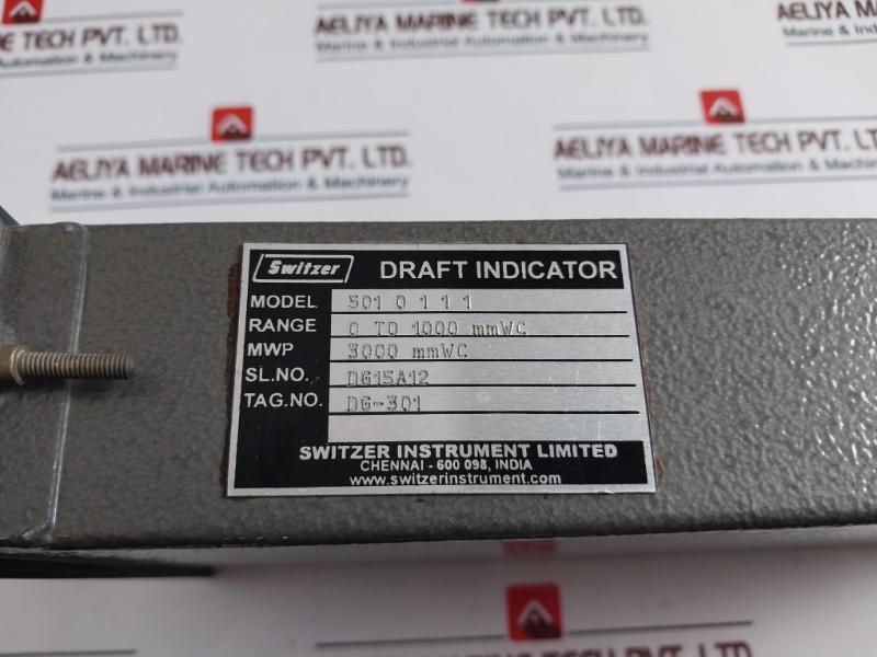 Switzer Instrument 501 0 1 1 1 Draft Indicator 3000 MMWC