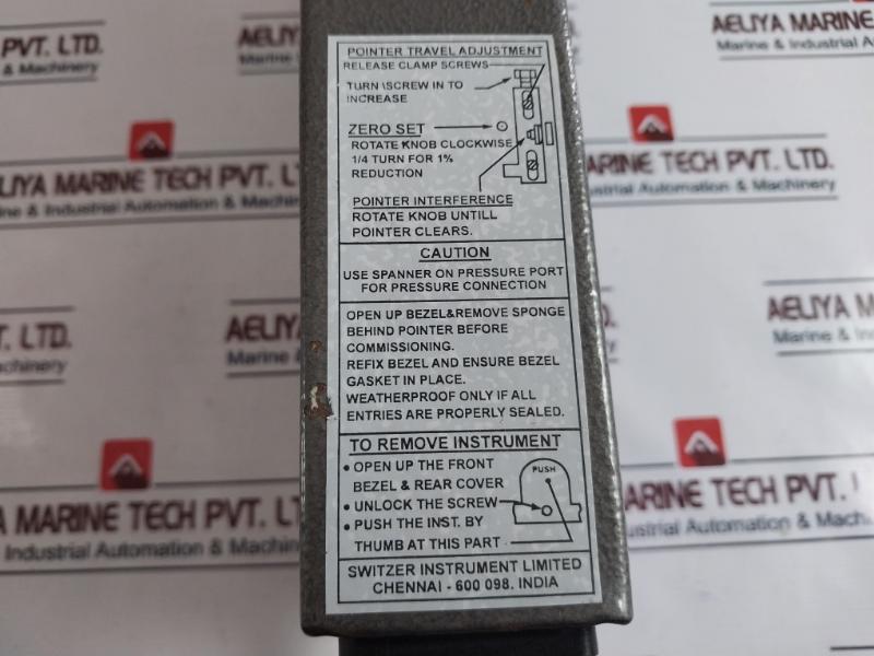 Switzer Instrument 501 0 1 1 1 Draft Indicator 3000 MMWC