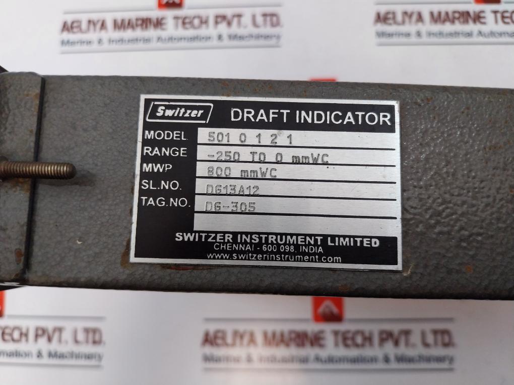 Switzer Instrument 501 0 1 2 1 Draft Indicator 800 Mmwc