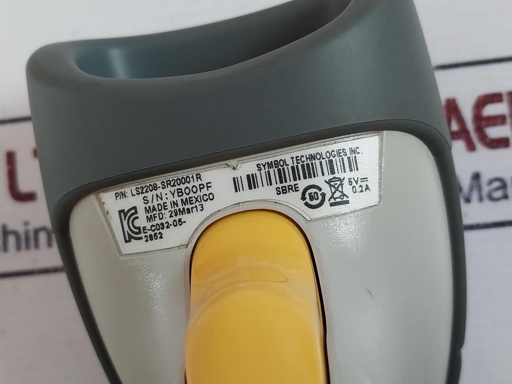 Symbol LS2208-SR20001R Barcode Scanner E-C032-05-2852