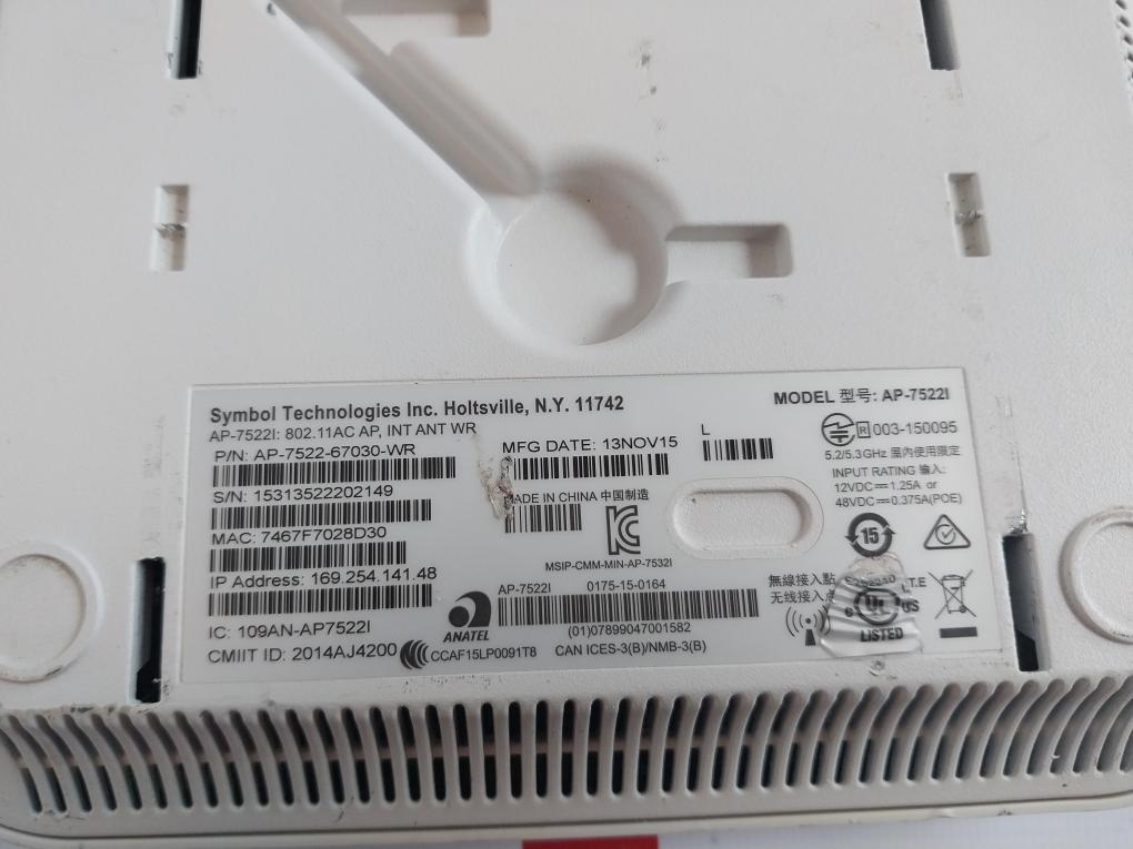 Symbol Technologies Ap-7522-67030-wr Wireless Access Point Ap-7522I