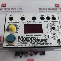 Symcom Ms777 Motor Saver Overload Relay 50/60 Hz