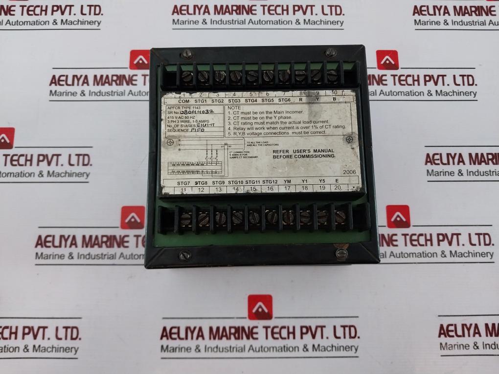 Syntron 1143 Automatic Power Factor Control Relay Apfcr 415v Ac
