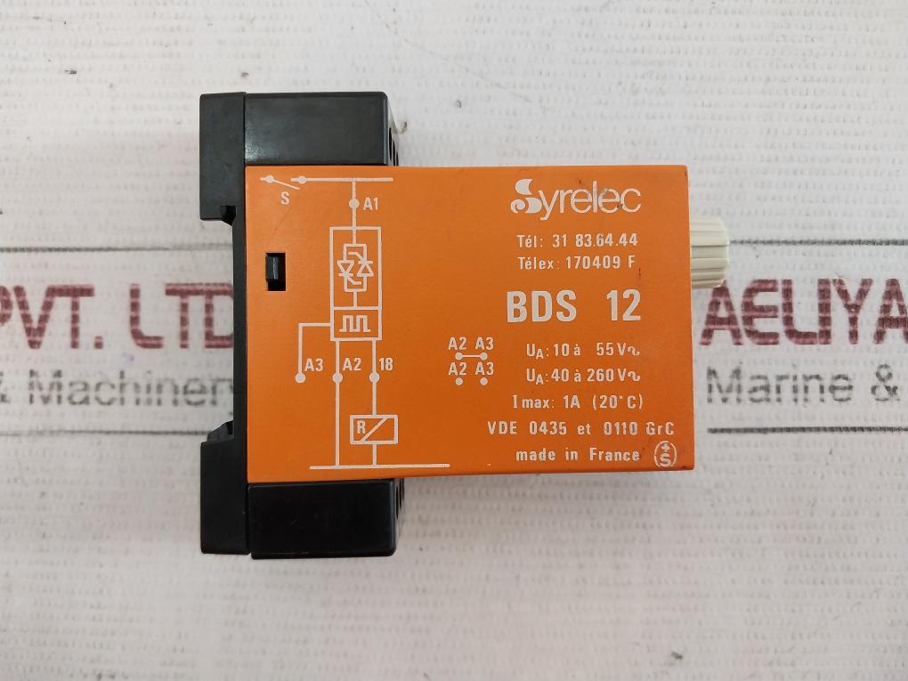 Syrelec Bds 12 Time Relay 40A 260V Vde 0435 Et 0110 Grc