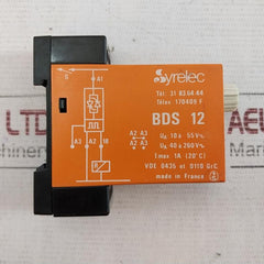 Syrelec Bds 12 Time Relay 40A 260V Vde 0435 Et 0110 Grc