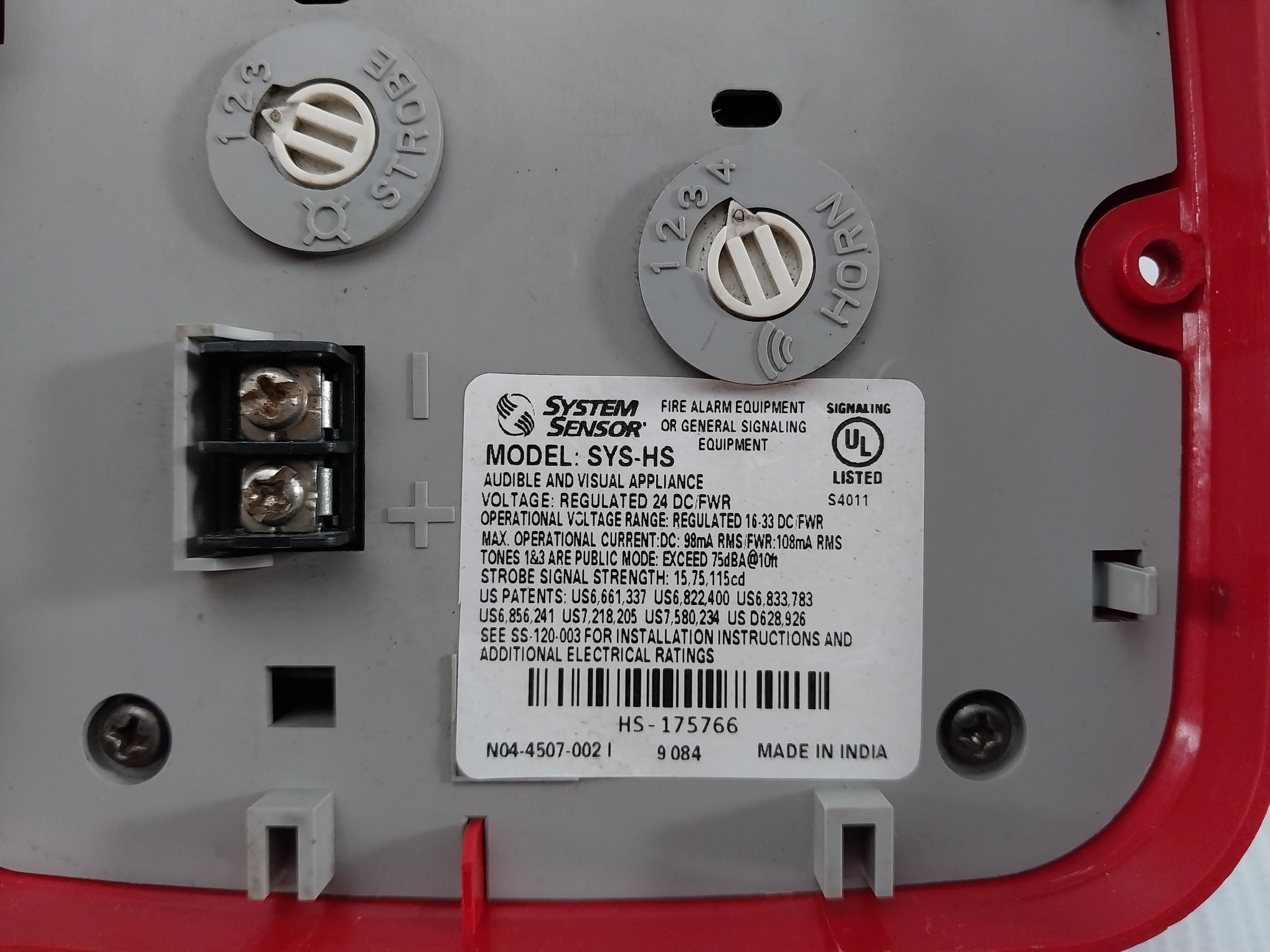 Sys-Hs-System-Sensor-Plastic-System-Sensor-Hooter-Cum-Flasher-6