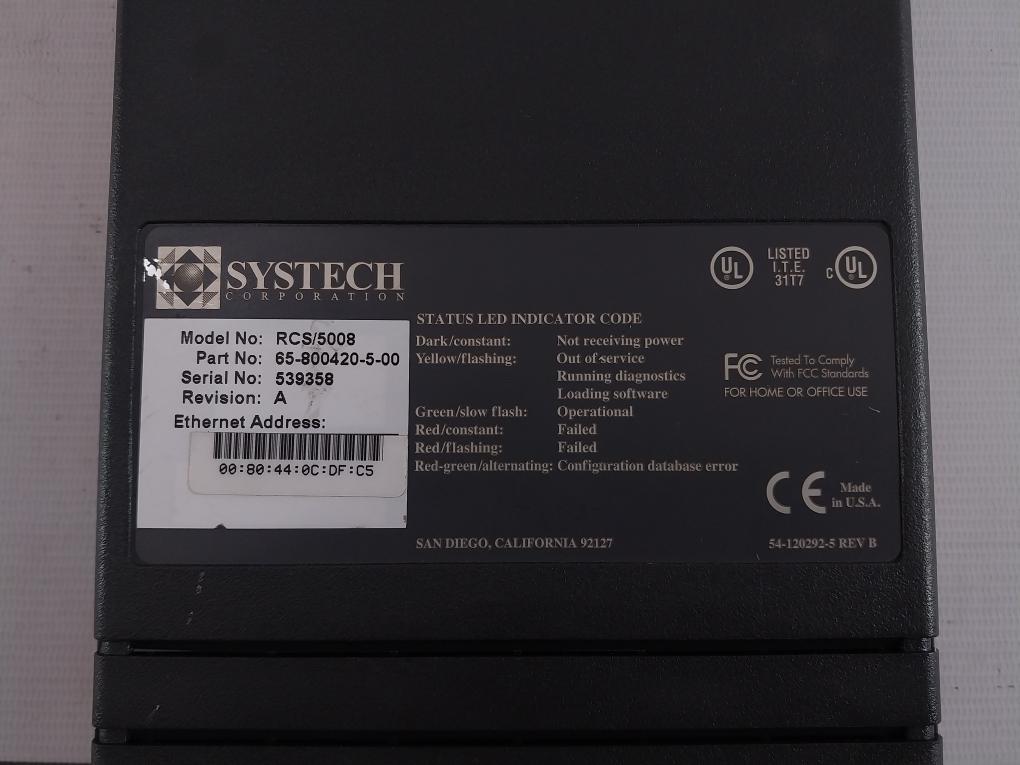 Systech Rcs/5008 Terminal Server