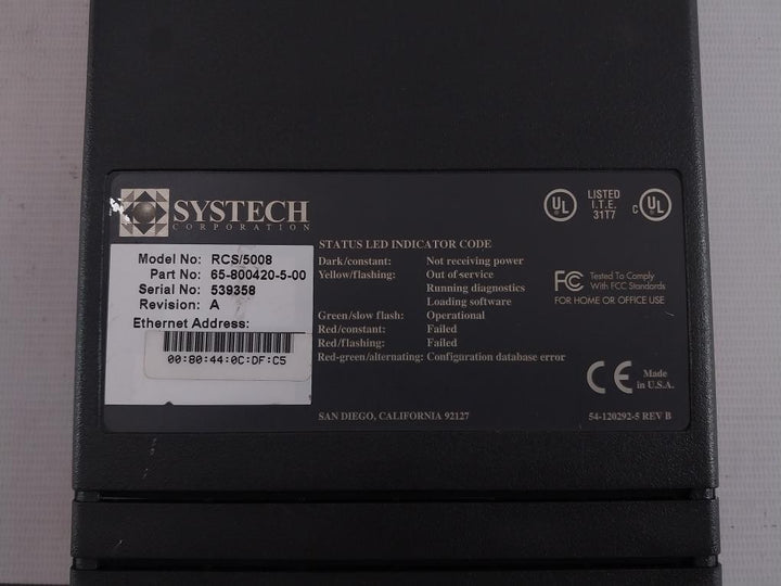 Systech Rcs/5008 Terminal Server