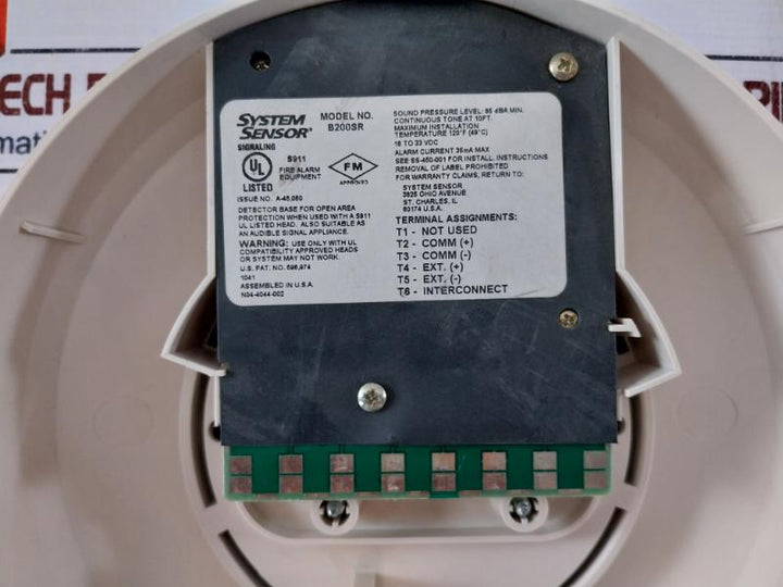 System Sensor B200Sr Intelligent Sounder Base