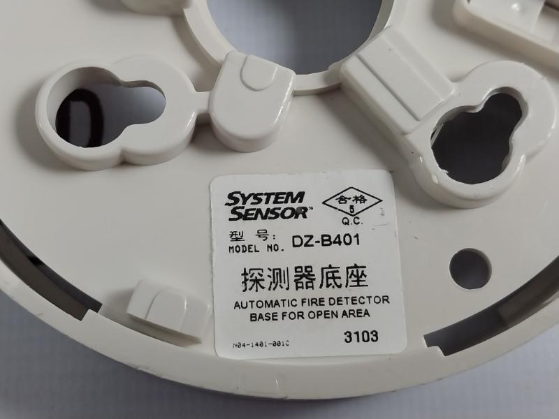 System Sensor Dz-b401 Automatic Fire Detector Base For Open Area N04-1401-001C