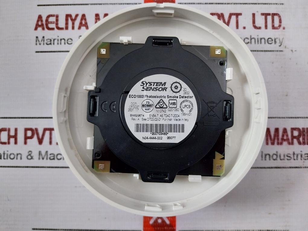 System Sensor Eco1003 Photoelectric Smoke Detector En54-7 Rev A 1749 T