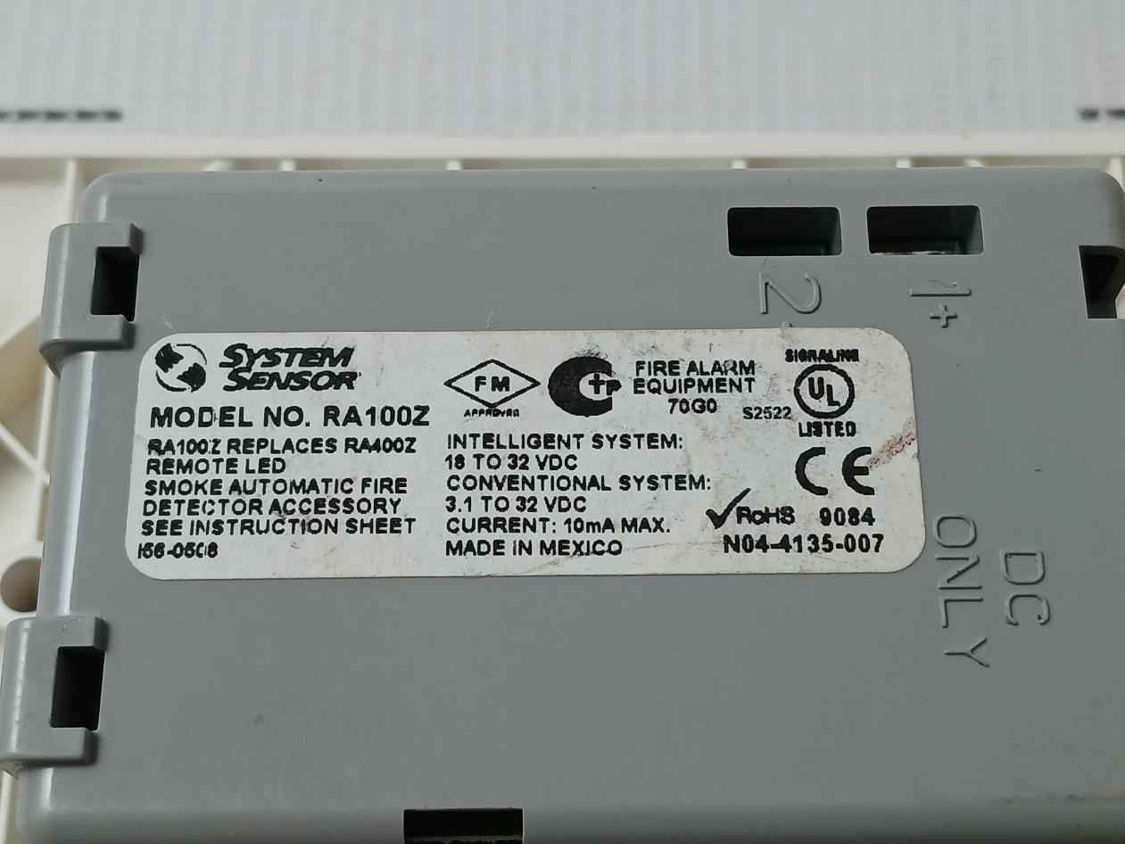 System Sensor Ra100z Remote Annunciator