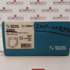System Sensor Sbbr Wall-mount Surface-mount Back Box, Red