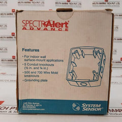 System Sensor Sbbr Wall-mount Surface-mount Back Box, Red
