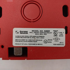 System Sensor Sbbr Wall-mount Surface-mount Back Box, Red