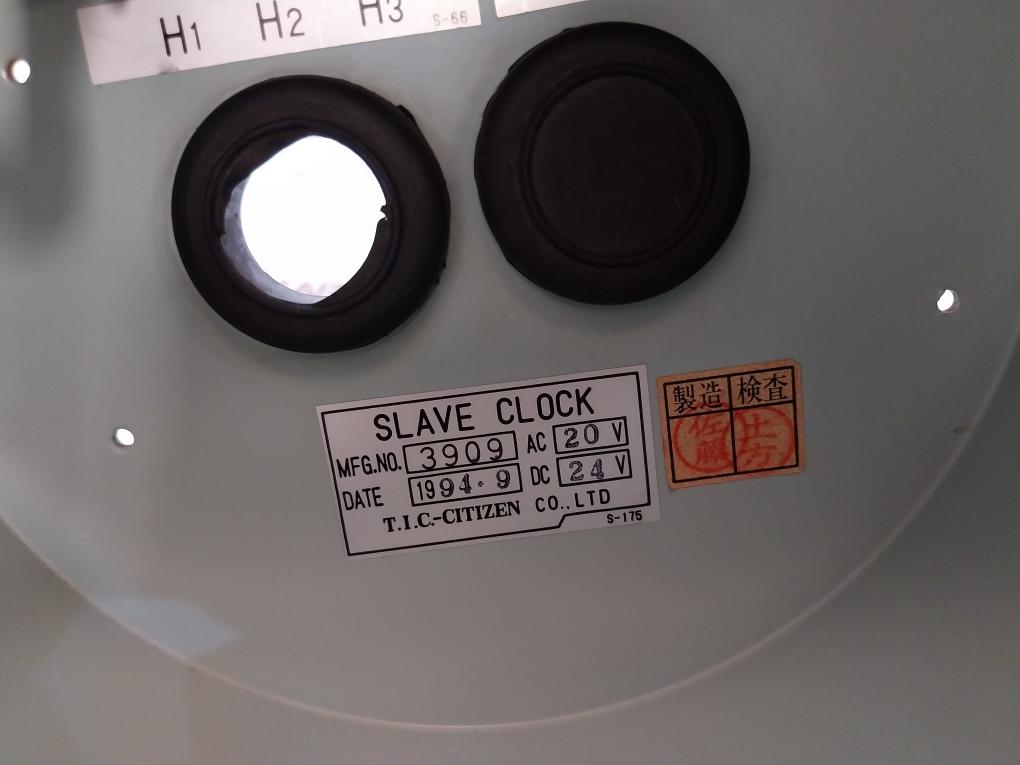 T.I.C.-citizen S-175 Slave Clock Sh-12 Ptm-24Bgl Ccw 24Vdc 20Vac Timing Motor