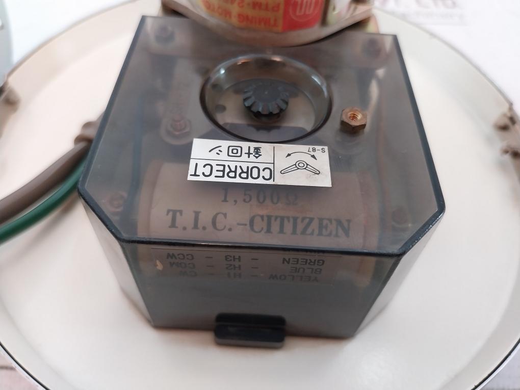 T.I.C.-citizen S-175 Slave Clock Sh-12 Ptm-24Bgl Ccw 24Vdc 20Vac Timing Motor