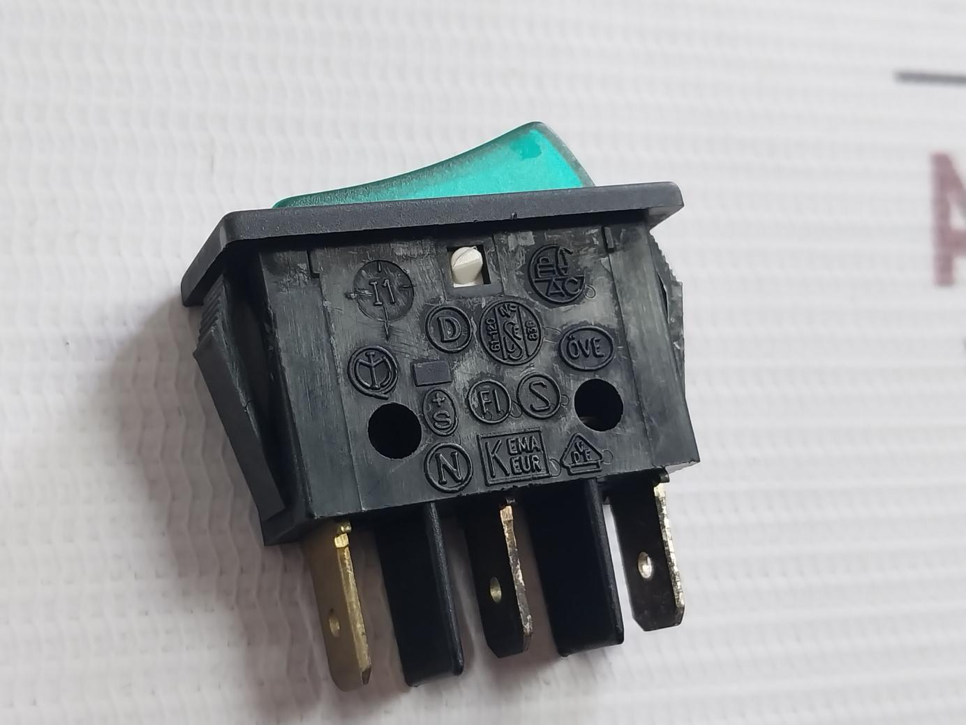 T 120 Coffee Machine Green Rocker Switch 321300-0001