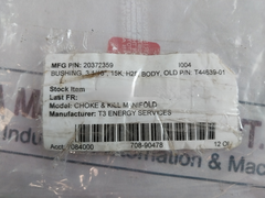 T3 Energy 20358435 Bushing Body 3 1/16” T44639-01