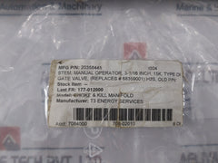 T3 Energy 20378610 Stem Gate Valve Manual Operator 3-1/16 Inch 15K H2S