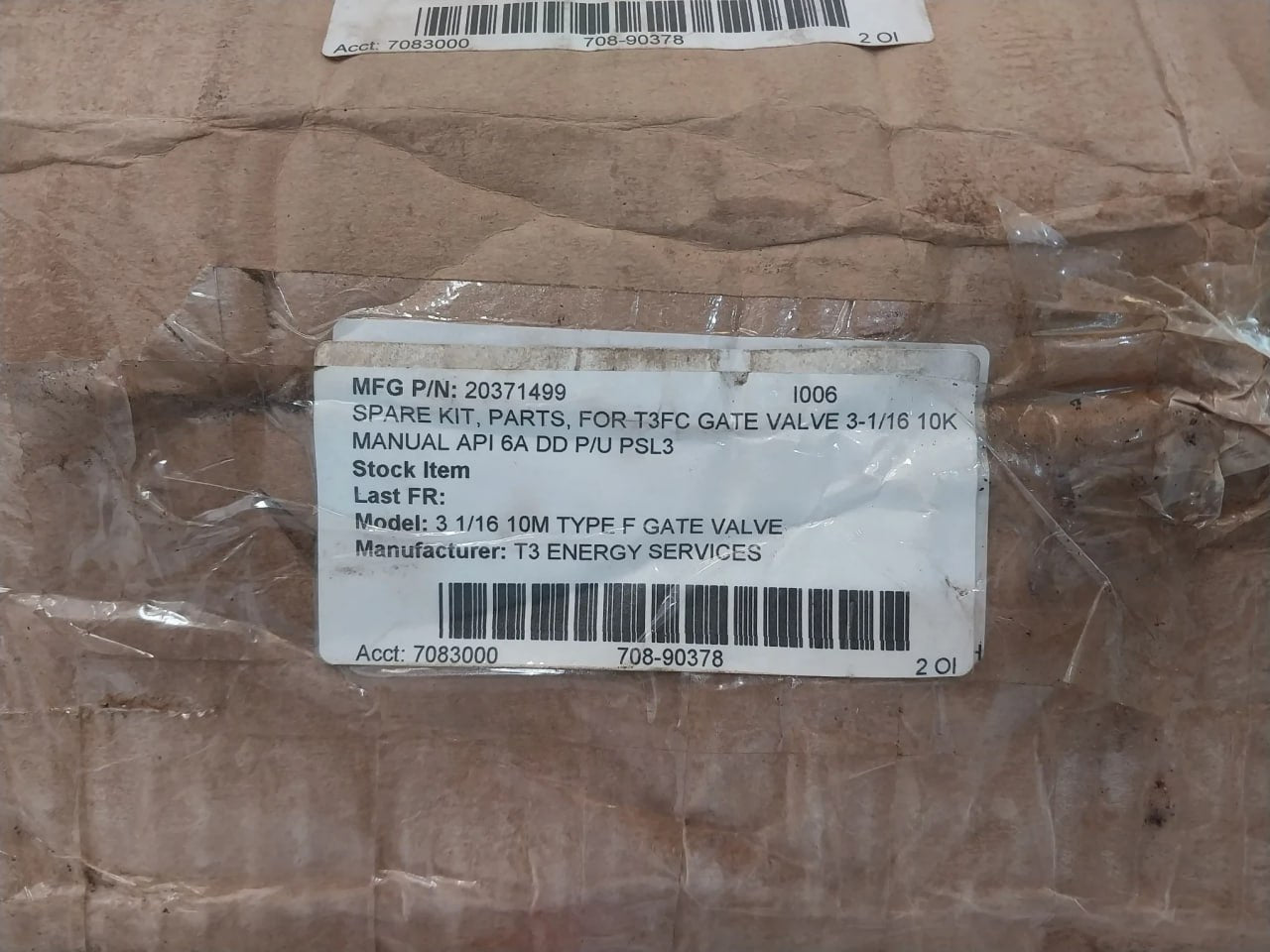 T3 Energy 20371499 Spare Kit Part, Stem, Retainer Plate, Gate Guide, Gasket Kit