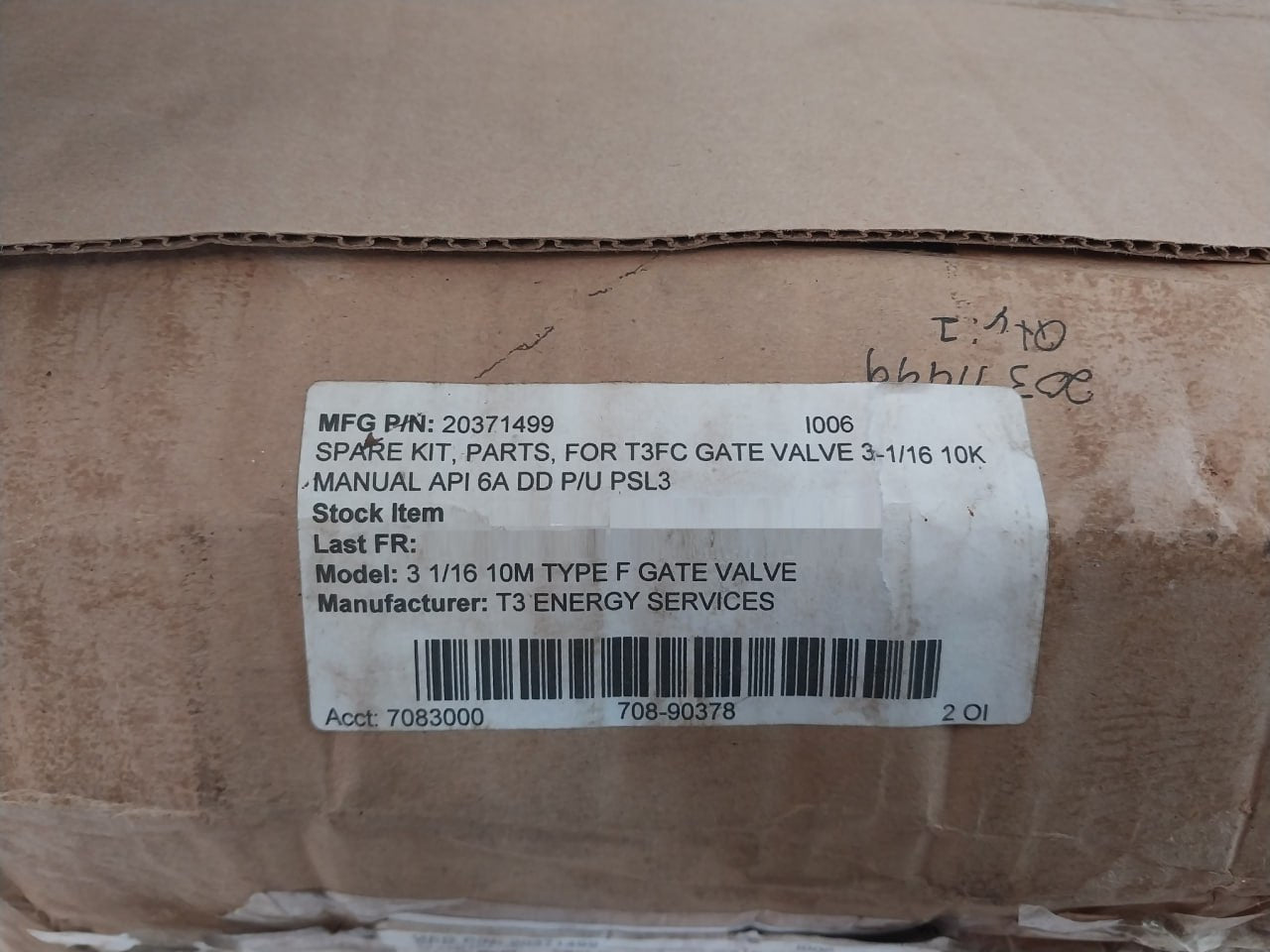 T3 Energy 20371499 Spare Kit Part, Stem, Retainer Plate, Gate Guide, Gasket Kit