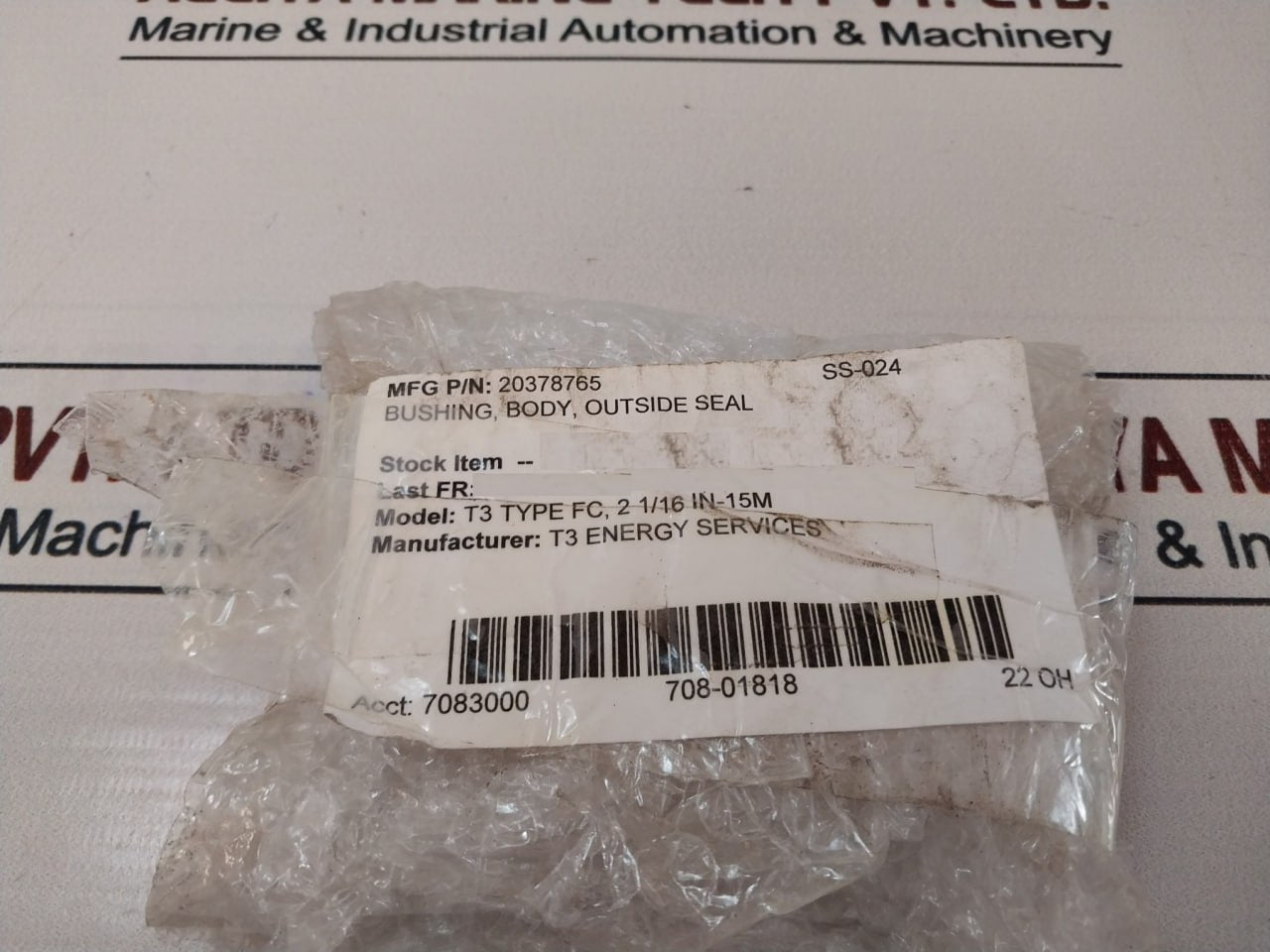 T3 Energy 20378765 Body Bushing Outside Seal