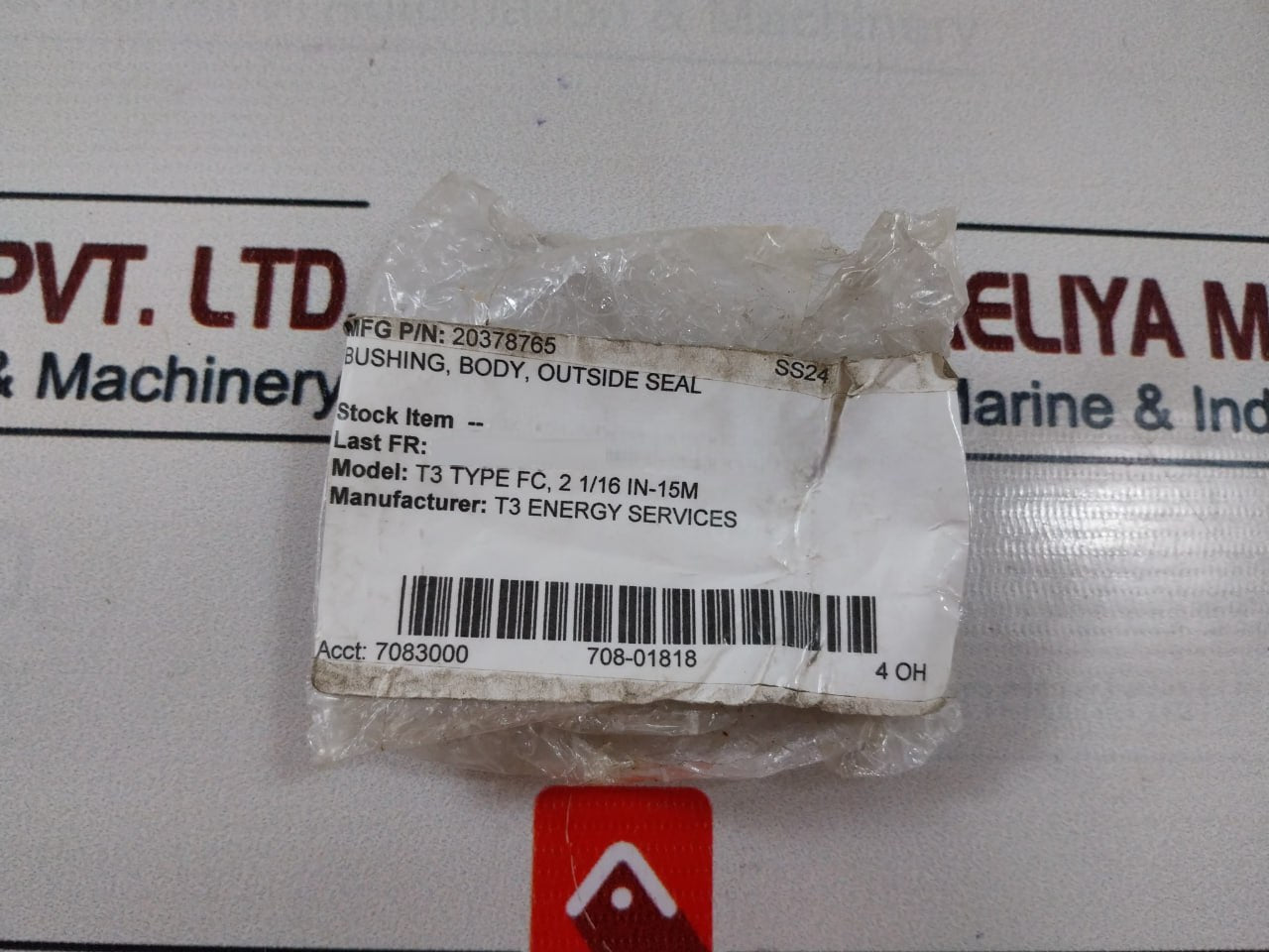 T3 Energy 20378765 Bonnet Gasket Bushing Body