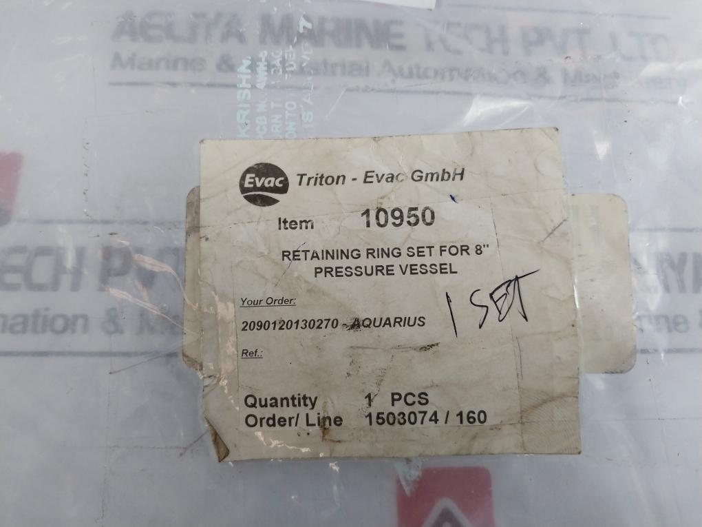 TRITON-EVAC 10950 Retaining Ring Set for 8" pressure vassel 762.20.06.010
