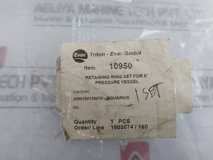 TRITON-EVAC 10950 Retaining Ring Set for 8