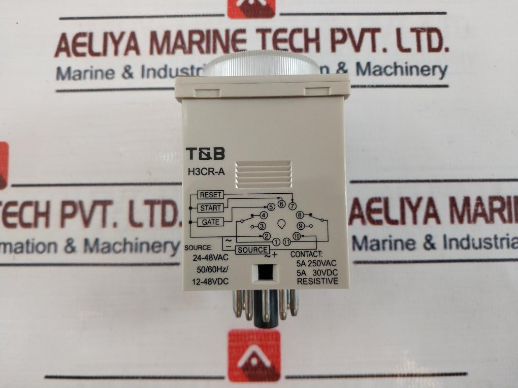 Lot of 3X T&B H3CR-A Timer Relay 5A 250VAC 50/60HZ