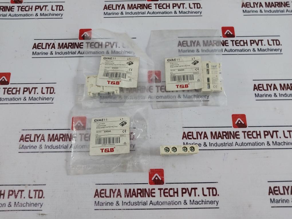 T&b Gvae11 Plug In Auxiliary Contact Block Front Mounted Na + Nc