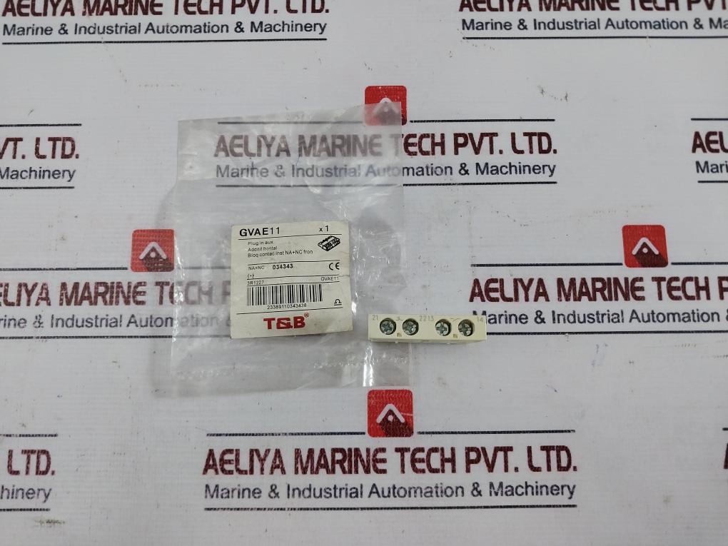 T&b Gvae11 Plug In Auxiliary Contact Block Front Mounted Na + Nc