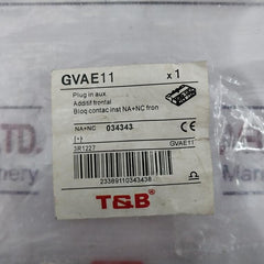 T&b Gvae11 Plug In Auxiliary Contact Block Front Mounted Na + Nc