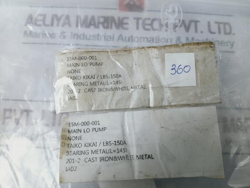 Taiko Kikai Lbs-150A Main Lo Pump Bearing Metal 15M-000-001