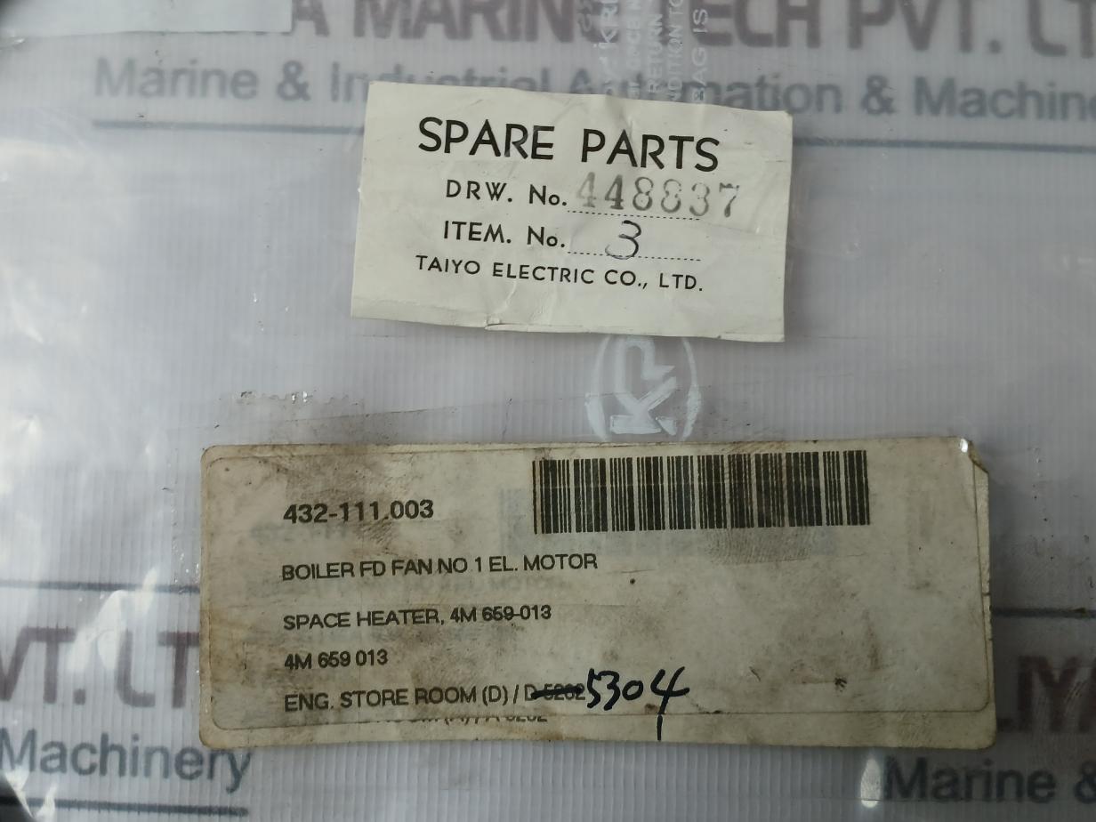 Taiyo Electric 4M 659-013 Space Heater