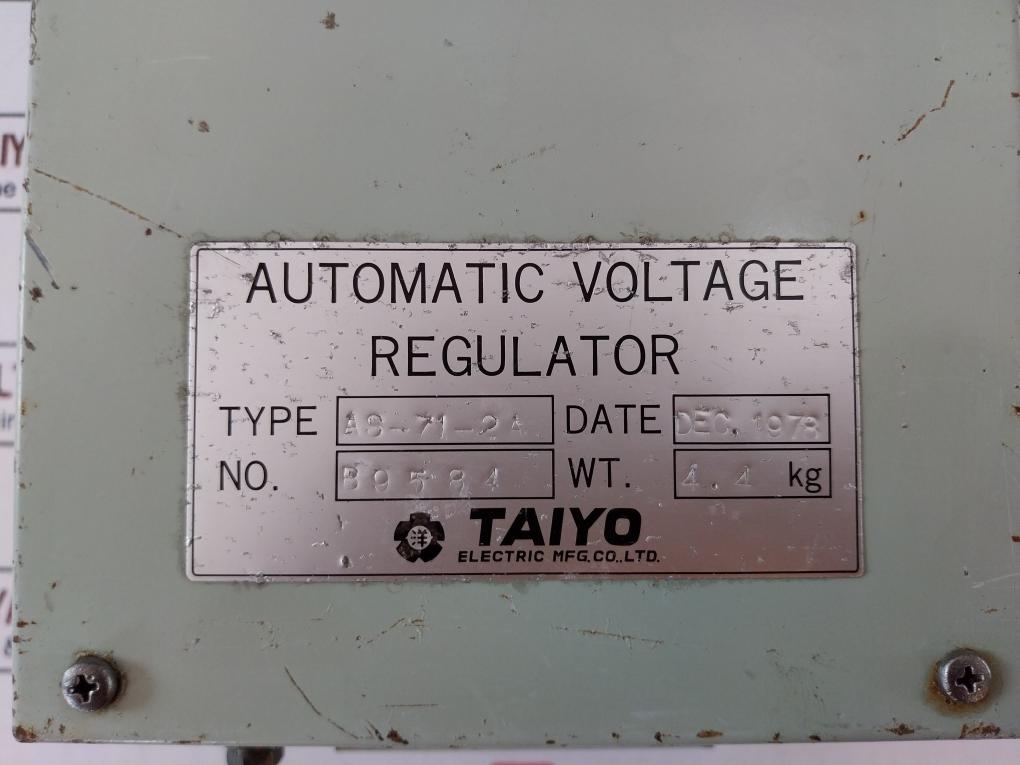 Taiyo Electric As-71-2A Automatic Voltage Regulator