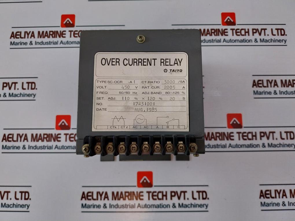 Taiyo Electric Sc-ocr-a1 Over Current Relay 450V 50/60Hz